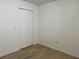 Bedroom with wood-look tile flooring, large closet, and good lighting at 15421 Shoal Haven Pl, Ruskin, FL 33573