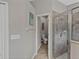 Bathroom featuring a walk-in shower, toilet, and tile flooring at 1701 Bonita Bluff Ct, Ruskin, FL 33570