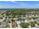 Wide aerial view of the neighborhood featuring well-spaced homes and abundant trees at 2108 Delightful Dr, Ruskin, FL 33570