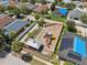 Aerial view of a community playground and a covered picnic area in a residential neighborhood at 2108 Delightful Dr, Ruskin, FL 33570