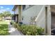 Close up of the exterior features of this condo, with well-maintained landscaping at 2941 Lichen Ln # B, Clearwater, FL 33760
