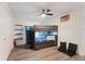 bedroom features a bunk bed, ceiling fan, and ample space at 31949 Amberlea Rd, Dade City, FL 33523