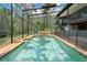 Serene screened pool area with mature trees, and easy access to the home, offering a private backyard retreat at 31949 Amberlea Rd, Dade City, FL 33523
