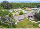 Neighborhood aerial featuring established trees, manicured lawns, and varied home styles at 3628 Dellefield St, New Port Richey, FL 34655