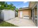 Backyard with patio, shed and seating at 3628 Dellefield St, New Port Richey, FL 34655