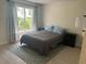 Cozy bedroom with a comfortable bed, bright window and modern furnishings at 3640 41St S Ln # F, St Petersburg, FL 33711