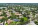 An elevated shot of a residential neighborhood with mature trees and green lawns at 505 Vintage Way, Brandon, FL 33511