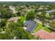 A charming single-story home features a screen enclosed pool and lush green lawn at 505 Vintage Way, Brandon, FL 33511