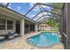 View of the pristine pool and screen, designed for relaxing outdoor living at 505 Vintage Way, Brandon, FL 33511