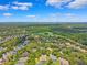 Stunning aerial view showcasing the residential community with trees, homes, and a lake at 5823 Terncrest Dr, Lithia, FL 33547
