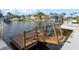 Private boat dock, perfect for boating, fishing, or relaxing by the water at 6340 Garland Ct, New Port Richey, FL 34652
