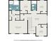 Detailed second floor plan showcasing the layout including bedrooms, bathrooms, and bonus room at 7641 Armonk Ln, Wesley Chapel, FL 33545