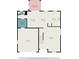 Detailed first floor plan showcasing the layout including kitchen, living room, and screened porch at 7641 Armonk Ln, Wesley Chapel, FL 33545