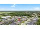 Home situated in lush green landscape and neighborhood, view from above, with a private back yard at 8019 Marbella Creek Ave, Tampa, FL 33625