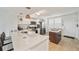 This kitchen is spacious and well lit with an eat in island and stainless appliances at 960 Starkey Rd # 7503, Largo, FL 33771