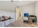 Office space with computer and printer with additional table space, ideal for work or hobbies at 10113 Bell Creek Dr, Riverview, FL 33569