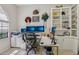 This office features bright natural lighting and built in shelving at 10113 Bell Creek Dr, Riverview, FL 33569