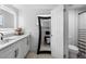 Sleek bathroom featuring modern fixtures and a clean, contemporary design aesthetic at 10202 Bellhurst Ct, Tampa, FL 33615