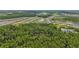 Expansive aerial view of a residential neighborhood nestled among lush green forests and tranquil lakes at 10580 Gliding Eagle Way, Land O Lakes, FL 34638