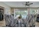 Comfortable living area with two upholstered chairs overlooking screened pool at 1117 S Florida Ave, Tarpon Springs, FL 34689