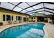 Beautiful pool with a screened enclosure and a lounge area for relaxing by the water at 1117 S Florida Ave, Tarpon Springs, FL 34689
