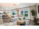 Spacious living room with backyard views, comfortable seating, area rug, and modern decor at 14819 Summer Branch Dr Dr, Lithia, FL 33547