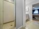 Well-lit bathroom with a glass-enclosed shower, granite vanity, and neutral tones for a spa-like feel at 1609 Haven Bnd, Tampa, FL 33613