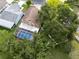 Aerial view of the property highlighting the screened-in pool at 1715 Larabie Ct, Brandon, FL 33511