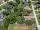 Aerial view of a suburban area featuring homes with pools and green spaces at 204 Oak Lake Dr, Spring Hill, FL 34608