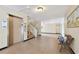 Welcoming lobby with elevator, stairs, and bench seating for residents and guests at 2330 Ecuadorian Way # 30, Clearwater, FL 33763