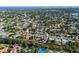 Wide aerial shot displays the neighborhood with waterfront homes and easy access to water activities at 243 45Th Ne Ave, St Petersburg, FL 33703