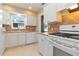 Well-lit kitchen featuring white cabinetry, tiled backsplash, and modern appliances at 2834 10Th N Ave, St Petersburg, FL 33713