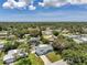 Aerial view of a neighborhood with lush green trees and cloudy sky at 3119 Roberta St, Largo, FL 33771