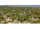 Aerial view of the property and surrounding neighborhood with city skyline at 3215 W Villa Rosa St, Tampa, FL 33611