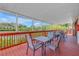 Covered patio with outdoor seating overlooking the waterfront, ideal for relaxing outdoors at 4202 Harbor House Dr # 24, Tampa, FL 33615