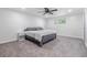 Carpeted main bedroom with window allowing natural light, simple ceiling fan, and neutral walls at 4228 Belle Isle Ct, New Port Richey, FL 34653