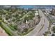 Aerial view of a neighborhood that is situated along the waterfront, with nearby shopping and restaurants at 4777 Duhme Rd # 1D, St Petersburg, FL 33708