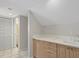 Bonus room features built in counters, cabinets and drawers with a tile floor at 4777 Duhme Rd # 1D, St Petersburg, FL 33708