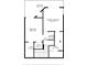 Detailed second floor plan featuring two bedrooms, three baths, walk in closet, laundry, and hall at 4777 Duhme Rd # 1D, St Petersburg, FL 33708