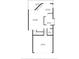 Detailed first floor plan featuring an open-concept living area, kitchen, dining, balcony, bathroom, and garage at 4777 Duhme Rd # 1D, St Petersburg, FL 33708
