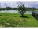Scenic backyard showcasing a serene lake with a tree adding natural beauty at 5082 Inshore Landings Dr, Apollo Beach, FL 33572