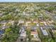 Aerial view of a neighborhood showcasing the home's location amidst lush greenery and other residences at 5396 Berrien Ave, Spring Hill, FL 34608