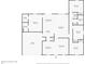 Detailed floorplan illustrating the layout of the residence, showcasing room dimensions and overall structure at 5396 Berrien Ave, Spring Hill, FL 34608