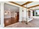 Beautiful sunroom with a brick floor, swing, and views into the house at 560 Bosphorous Ave, Tampa, FL 33606