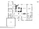 Detailed floor plan featuring three bedrooms, two bathrooms, kitchen, living spaces, and an attached two-car garage at 10902 Bent Tree Pl, Tampa, FL 33618