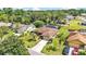 Aerial view of a well-maintained house with lush greenery and a long driveway at 1901 Paddock Dr, Plant City, FL 33566