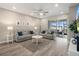 Spacious living room with comfortable seating, rug and open floor plan at 20108 Stone Pine Cir, Lutz, FL 33558