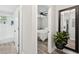 View of bedroom featuring wood-look floors, ceiling fan, and neutral walls at 2044 Balfour Cir, Tampa, FL 33619