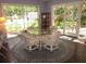 Breakfast nook with seating and views of the beautiful backyard at 2143 Wrens Way, Clearwater, FL 33764
