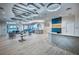 Spacious clubhouse lobby with modern decor, stylish lighting, and comfortable seating at 27132 Capri Shores Cir, Englewood, FL 34223